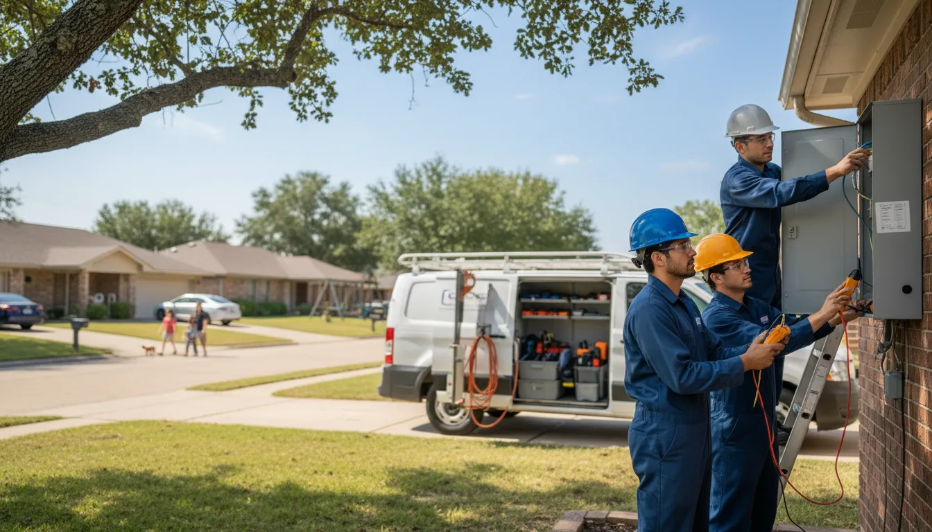 Certified electrician providing emergency electrical services in Terral, OK